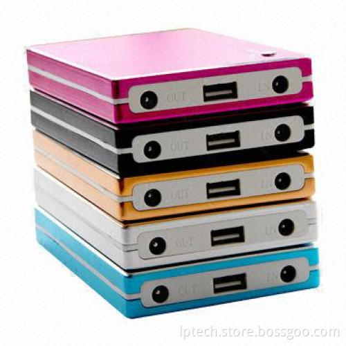 10,000mAh recyclable power bank, super slim design, 5/9/12V voltages